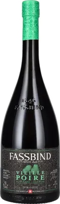 Produktbild von Fassbind Vieille Poire, 0,7 l, Brandy, Schweiz, 40%, Fully ripe Williams pear with hints of candied fruit and hints of Crème Caramel. Light wood and..., Delicious and juicy with a pronounced pear aroma, followed by vanilla ice cream, hazelnut and...