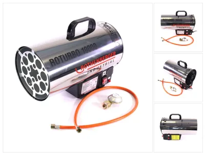 Immagine prodotto di ROTHENBERGER Pistola di riscaldamento industriale ROTURBO 19000 con piezo, incluso tubo flessibile e regolatore - 1500000051