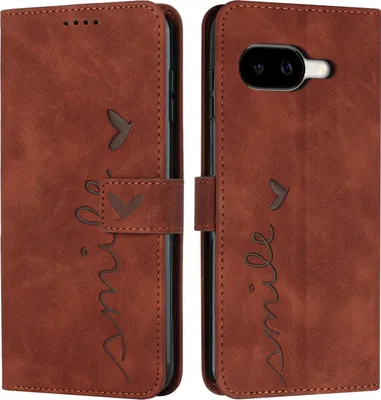 Produktbild von Google Pixel 10a Hülle - Coverup Smile Klapphülle - Braun