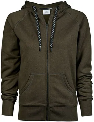 Produktbild von Tee Jays 5436 | Ladies Hooded Zip-Sweat - Farbe: Dark Olive - Größe: S