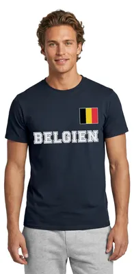 Produktbild von Spreadshirt Belgien Trikot | Belgien Fußball Männer T-Shirt, XL, Navy