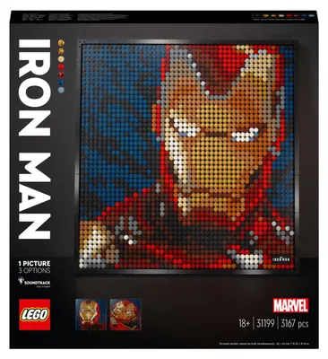 Immagine prodotto di LEGO 31199 Art Marvel Studios Iron Man - quadro artistico, decorazione murale e poster per l'artigianato, puzzle fai da te per adulti, grande regalo