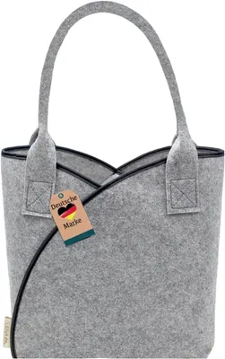 Zdjęcie produktu dla Filcowa torba na zakupy Koszyk na zakupy, filcowe torby na zakupy, duży wielofunkcyjny koszyk filcowy do przechowywania koszy na zakupy (model 1 szary antracyt)