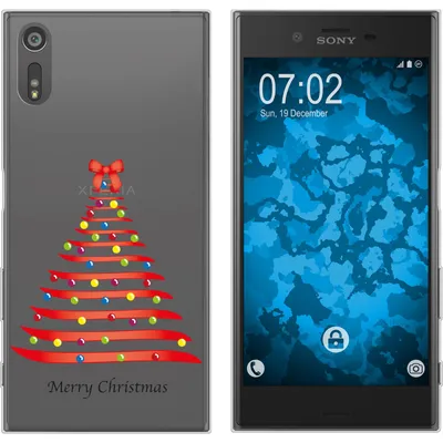 Produktbild von PhoneNatic Case kompatibel mit Sony Xperia XZs Silikon-Hülle X Mas Weihnachten Weihnachtsbaum M1
