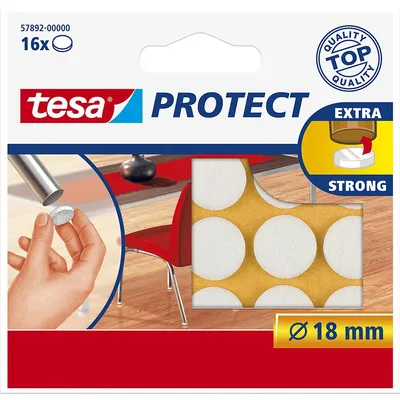 Obrázek produktu pro tesa Protect filcový kluzák kulatý 18mm bílý 16ks.
