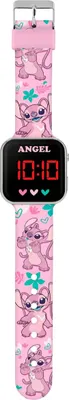Image de Montre LED Disney Lilo & Stitch, rose, taille unique - Bijoux Disney