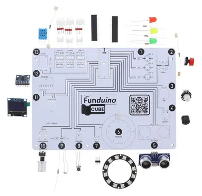Produktbild von Funduino Cube Lötübung, inkl. Anleitung Ausführung: Mit Platine Sprache: Deutsch