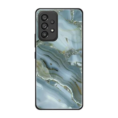 Produktbild von König Design Hülle kompatibel mit Samsung Galaxy A53 5G Kunststoff Soft Handyhülle - Handy Case Marmor Blau