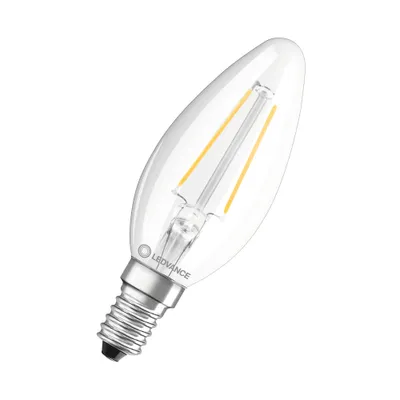 Produktbild von LEDV LED Kerze 2,5-25W/827 250lm E14 Filament klar 300° EEK F