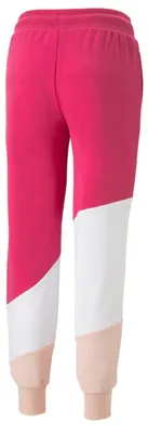 Produktbild von Puma Power Cat Jogginghose im Colorblock Design für Damen, Farbe:Grau, Größe:L