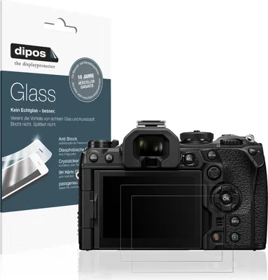 Produktbild von 2x Schutzfolie für Olympus OM-1 matt - Anti-Shock 9H Folie dipos Glass Kunststoffglas