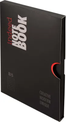 Produktbild von Notizbuch B5, liniert, Indeed, schwarz, 210 Seiten