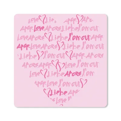 Produktbild von MuchoWow® Mauspad Mousepad Valentinstag - Liebe 20x20 cm - Mousepads - Maus Mat - Pad - Mausunterlage - Desk Mat - Bureauartikeln