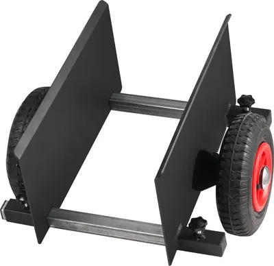 Immagine prodotto di SucceBuy Carrello per pannelli, carrello per pannelli con capacità di carico di 274 kg, carrello per cartongesso per impieghi gravosi con ruote pneumatiche da 20,3 cm, carrello a pinza regolabile per la movimentazione di materiali in cartongesso
