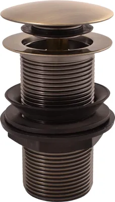 Image de Sortie de lavabo 5/4'' sans trop-plein - bouchon non obturable, Laiton vieilli (Bronze) MD0799SM, RAV Slezák
