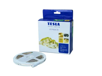 Produktbild von Tesla LED Streifen, 60LED/ m, Länge 3 m 1,5 m, 8 mm, 3000 K, SMD2835, IP20