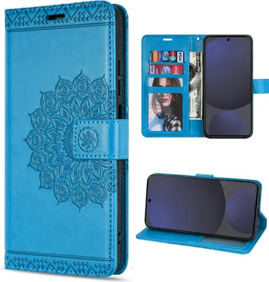 Produktbild von Handy Tasche für Samsung Galaxy S24 FE Hülle Handyhülle Klapphülle Wallet Case in Blau