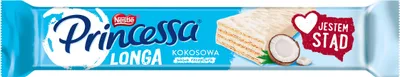 Obrázek produktu pro Vafle Princesso Longa s kokosovým krémem a bílou polevou 40 G