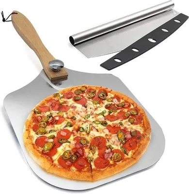 Produktbild von Famanu Pizzaschaufel 30 cm - Aluminium mit Faltbarem Griff