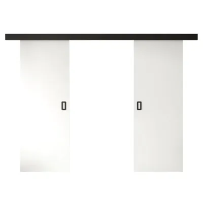 Produktbild von Schiebetüren WAYATT DUO mit Griff, Weiß, Soft-Close-System, 192 cm