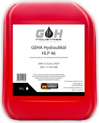 Produktbild von 10 L Hydrauliköl HLP 46 ISO VG 46 nach DIN 51524 Teil 2 Kanister 10 Liter