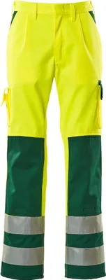 Produktbild von MASCOT 07179-470-1703-90C50, Hosen, Unisex, Grün, Gelb, 90C50, 880 mm, 90 cm