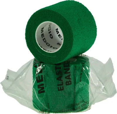 Produktbild von 1 Haftbandage Selbsthaftende Bandage / Fixierbinde 5cm x 4,5m, grün