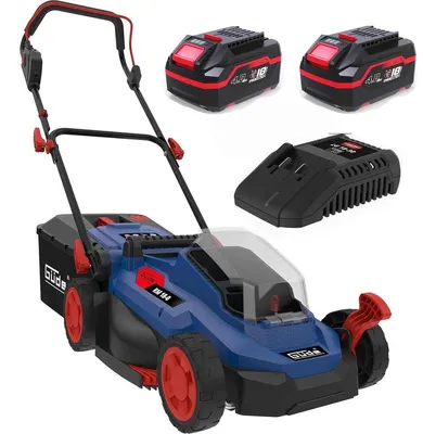 Produktbild von GÜDE City Rasenmäher RM 18/33 18V, 33 cm Schnitt mit 2 x Akku 4.0 Ah + Ladegerät