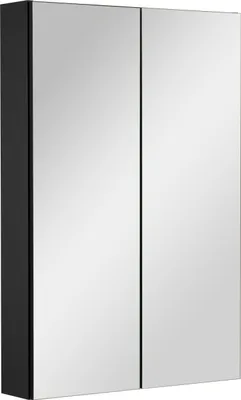 Zdjęcie produktu dla Szafka łazienkowa z lustrem lustrzana wisząca do łazienki czarna loft 60 cm