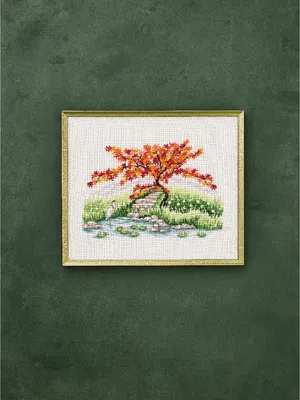 Produktbild von Permin Kreuzstich-Set „Japanischer Ahorn I“, 43 x 36 cm