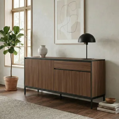 Produktbild von Skye Decor, Hochwertiger Konsolentisch (3-teilig) - Milano Walnuss, 100% Melamin