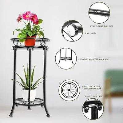 Image de Famanu, étagère pour plantes, 51,5 cm - Étagère multifonctionnelle pour plantes