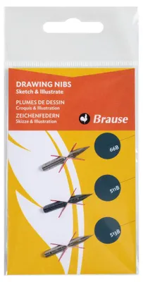 Produktbild von Brause Federn 3 Stück sortiert "Zeichnen"