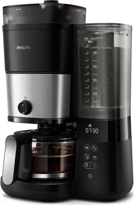 Produktbild von Filtračný kávovar Philips All-in-1 s integrovaným mlynčekom, čierny (HD7900/01)