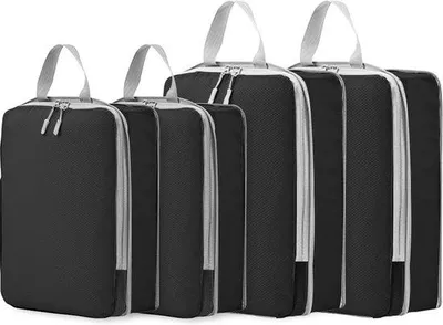 Productafbeelding van Famanu Organizer Set, 4-delig - Ultralichte compressiezakken in zwart