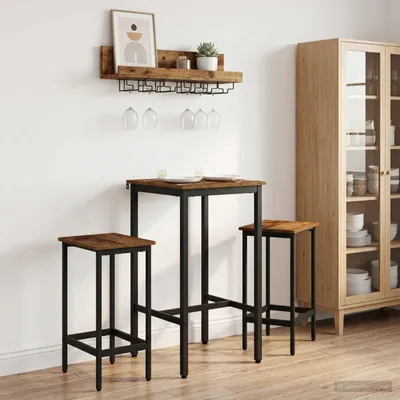 Imagen del producto de Maison Exclusive - Barra de bar, 52 x 52 x 110 cm, material de madera, madera reciclada, diseño rectangular