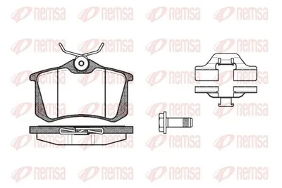 Produktbild von REMSA 0263.03 Bremsbeläge Satz Hinten Bremsklötze für VW Golf IV Schrägheck (1J1) GOLF VI (5K1) Golf V Schrägheck (1K1) POLO (9N) Polo Schrägheck