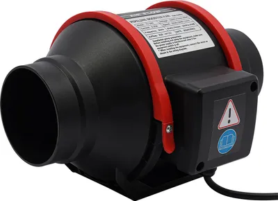 Obrázok produktu pre Ventilátor - rúrkový ventilátor/kanálový ventilátor - 40 W - tichý - odsávanie vzduchu pre ventilačné kanály - inline dizajn - čierna farba