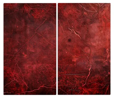 Produktbild von Spritzschutz Herdabdeckplatte Schneidebrett aus Glas Rote Struktur 2-Teilig (60x52cm)