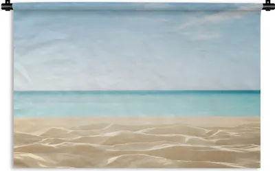 Produktbild von MuchoWow® Wandteppich Wandbehang Strand - Meer - Sand 120x80 cm Tapisserie Dekoration Wandtuch - Wanddekorationen - Wandtücher