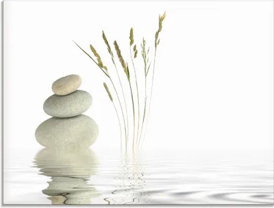 Produktbild von ARTland Glasbild Zen Friede Größe: 80x60 cm