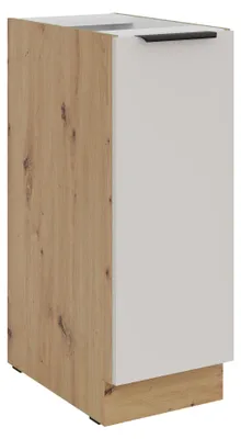 Produktbild von Küchen Unterschrank Schrankauszug 30 cm Küche SOLANO Kaschmir beige matt + Eiche Artisan matt Küchenzeile Küchenblock Einbauküche