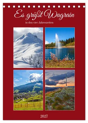 Immagine prodotto di Saluti da Wagrain (calendario da tavolo 2027, formato DIN A5 verticale), calendario mensile CALVENDO
