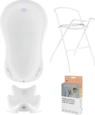 Produktbild von Babywanne, Sitz, Ständer, Abfluss – Weiß
