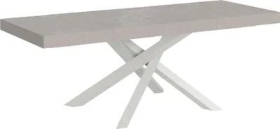 Produktbild von Ausziehtisch 160/420x90 cm Volantis Premium Kaschmir weiße Beine