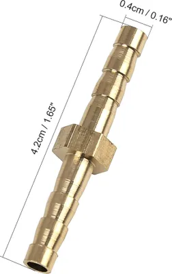 Image de Raccord Droit 4mm Raccord Cannelé Laiton Connecteur Adaptateur Tuyau Rallonge Air Eau Huile