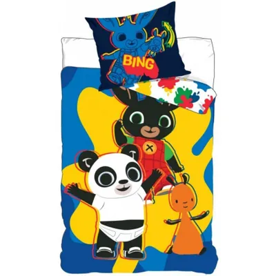 Obrázok produktu pre Obliečky do detskej postieľky Zajačik Bing - modré