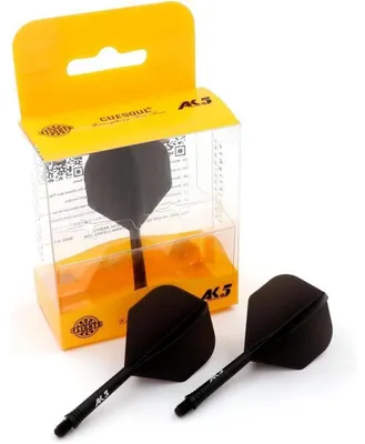Productafbeelding van Geïntegreerde dartpijlen en vluchten set, zwart, 3 stuks