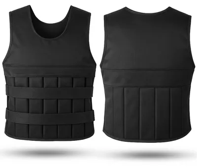Image de Elzusha - Gilet lesté de 10 kg - Gilet lesté réglable - Poids amovibles - Gilet d'entraînement pour musculation et cardio - Design confortable