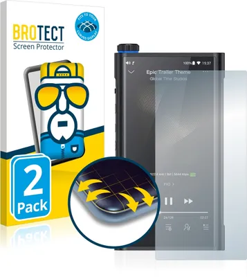 Produktbild von 2x BROTECT Fullscreen Schutzfolie für FiiO M15 Displayschutz Folie Fullcover Klar Transparent